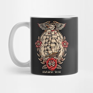 Ship Eagle American Traditional Tattoo Flash Mug